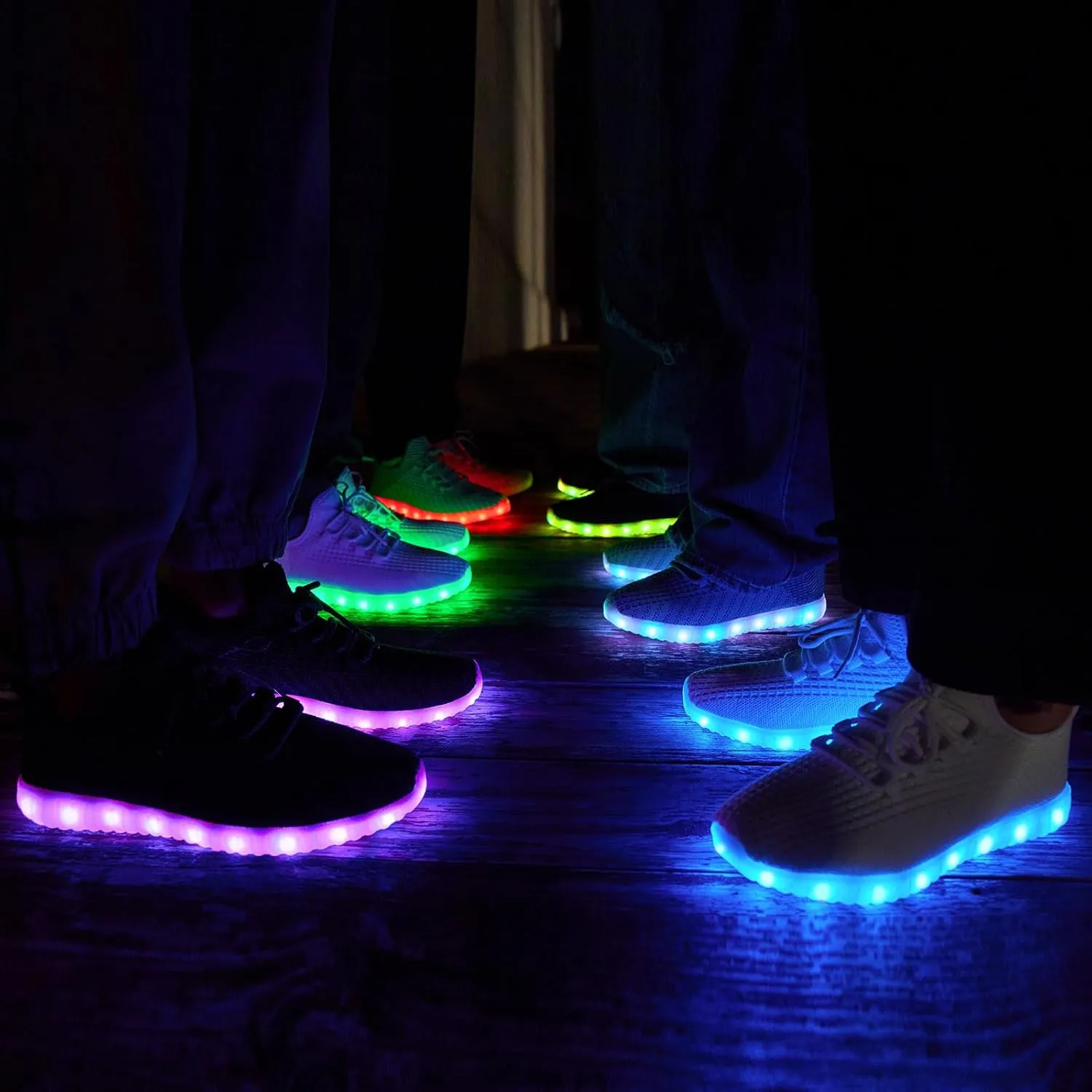 Light Up Shoes for Women Men, Unisex USB Charging LED Shoes Adult Halloween Mesh Upper Glowing Luminous Trainers Dancing Flashing Sneakers