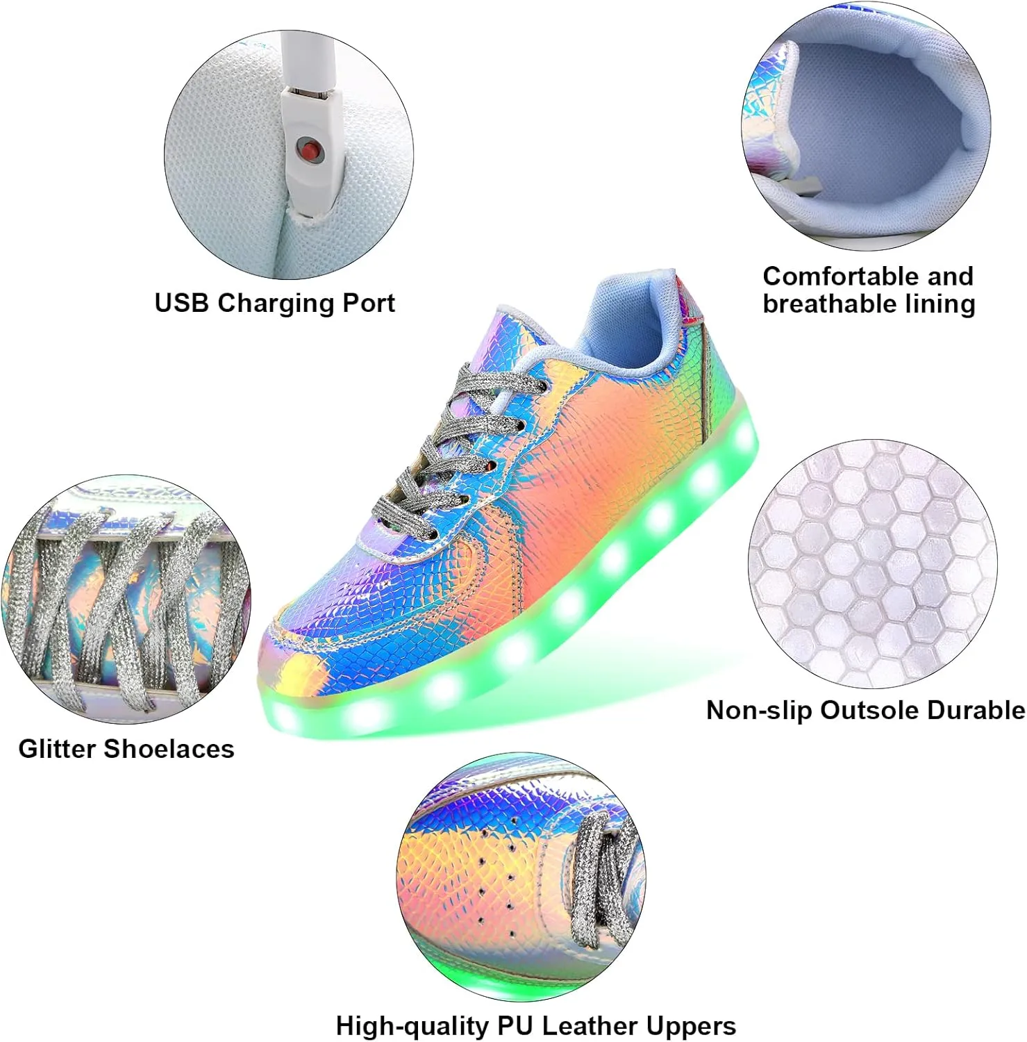 Light Up Shoes Men Women LED Shoes USB Charging Adult High Top LED Sneakers Glow in The Dark Footwear for Dancing Party Festivals Festivals