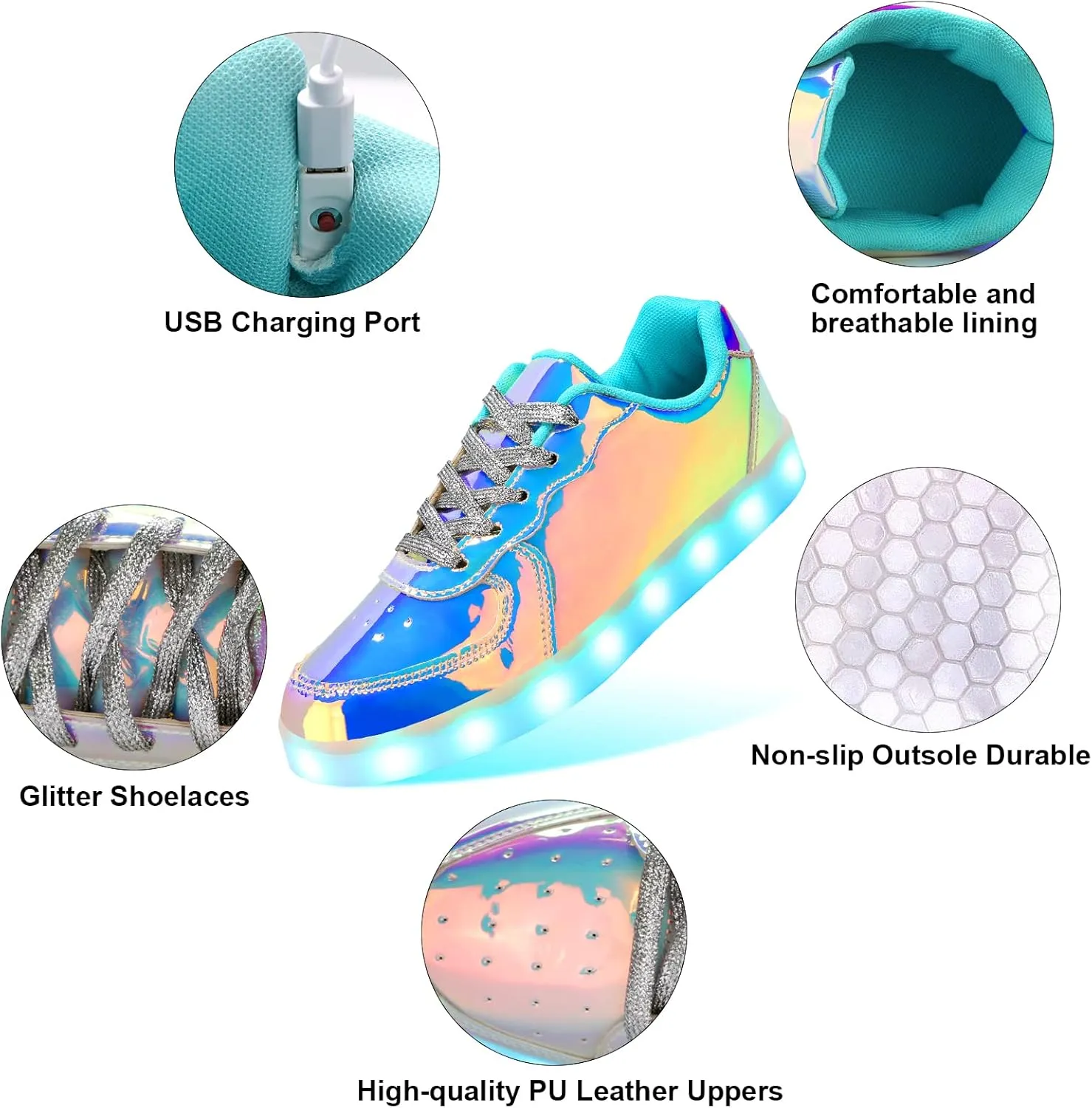Light Up Shoes Men Women LED Shoes USB Charging Adult High Top LED Sneakers Glow in The Dark Footwear for Dancing Party Festivals Festivals