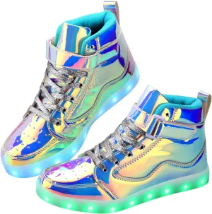 Light Up Shoes Men Women LED Shoes USB Charging Adult High Top LED Sneakers Glow in The Dark Footwear for Dancing Party Festivals Festivals