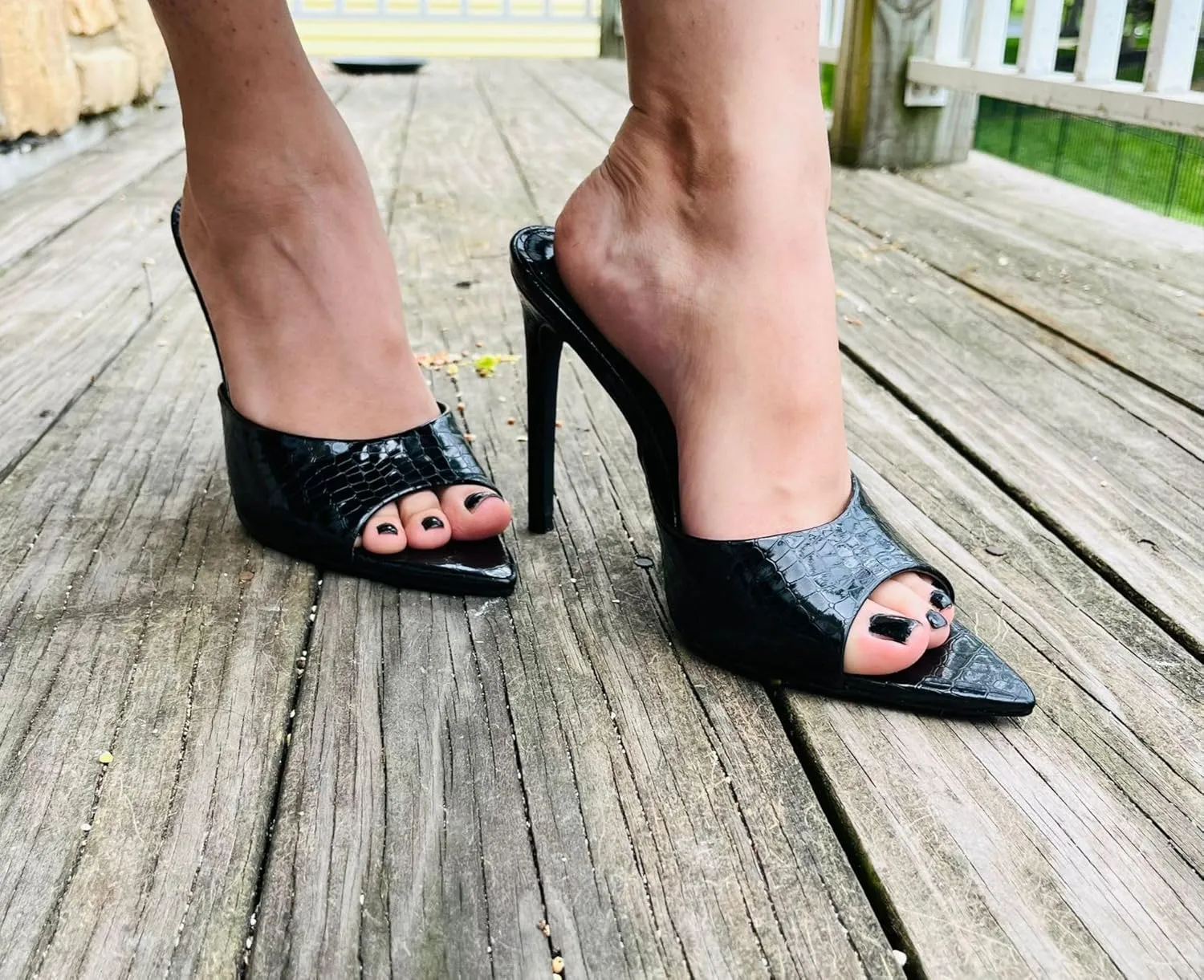 Liliana Women Pointed Toe Slip on Stiletto Heels Sandals