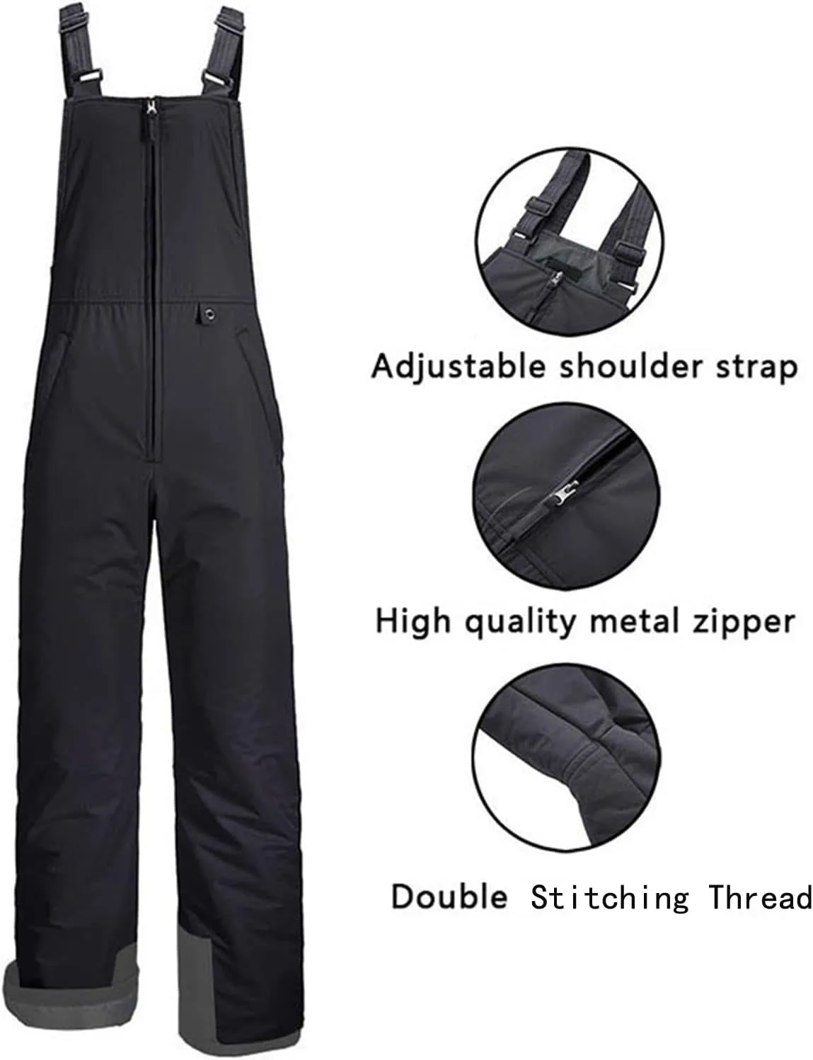 lisenraIn Kids Snow Bibs Waterproof Insulated Ski Bibs Teen Boys Girls Snow Pants Winter Snowboard Overalls with Pockets