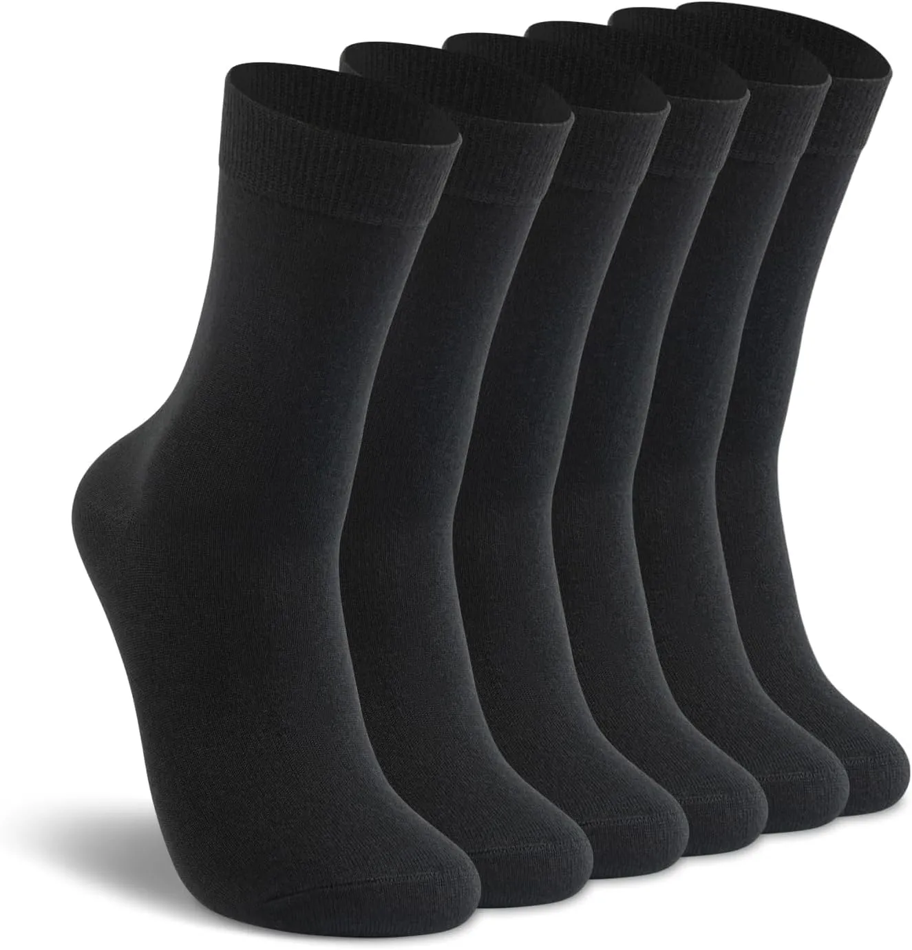 LIXIA Women's Thin Merino Wool Socks Mid-calf Light Weight Cozy Warm Breathable Multi Colors Daily Wear Stockings