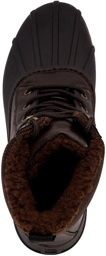 LONDON FOG Aspen Winter Boots for Men Waterproof Snow - Insulated Duck Mens Snow Boots or Rain Boots, Black Tan or Brown, Size 7 to 15 Medium and Extra Wide Widths