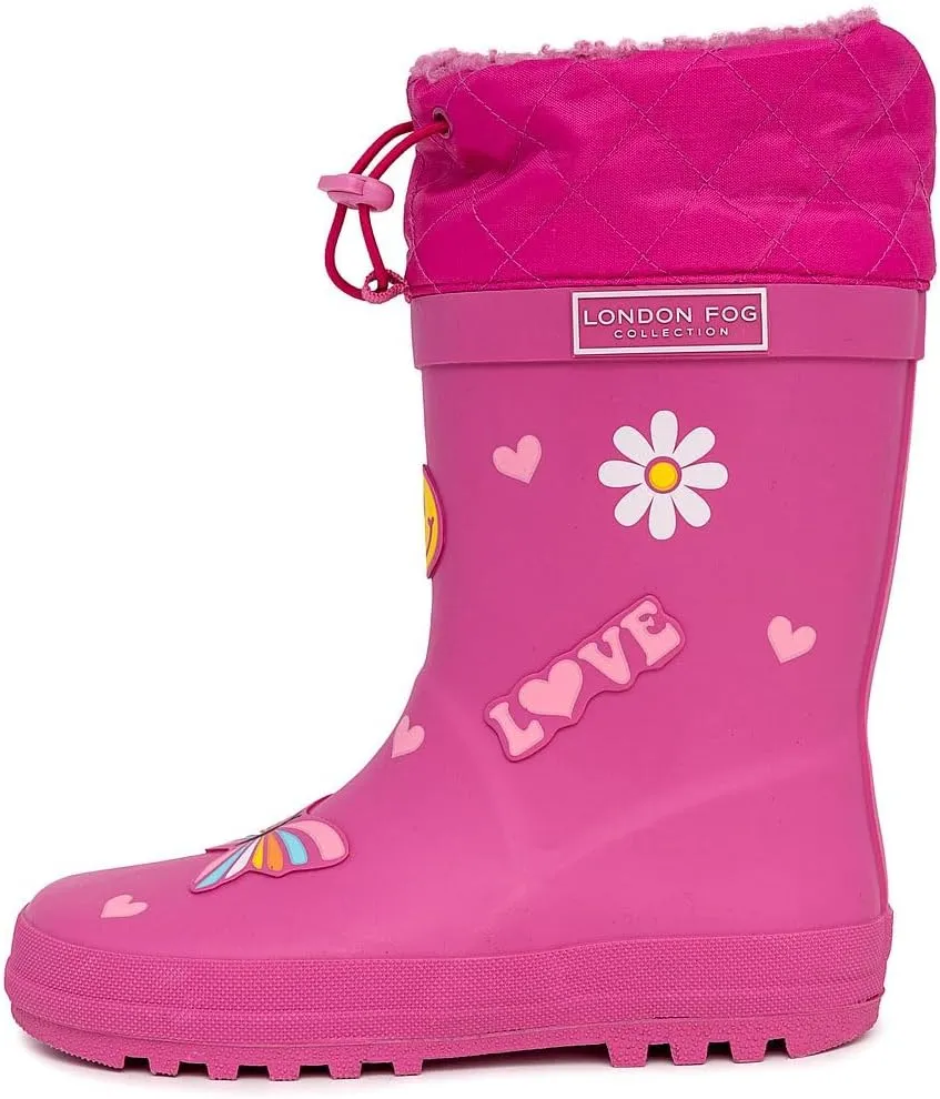 LONDON FOG Toby Boys Girls Snow Boots and Rain Boots - Insulated Winter Waterproof Boys Girls Snow Boots - Little Kid and Big Kid Sizes 11 to 7