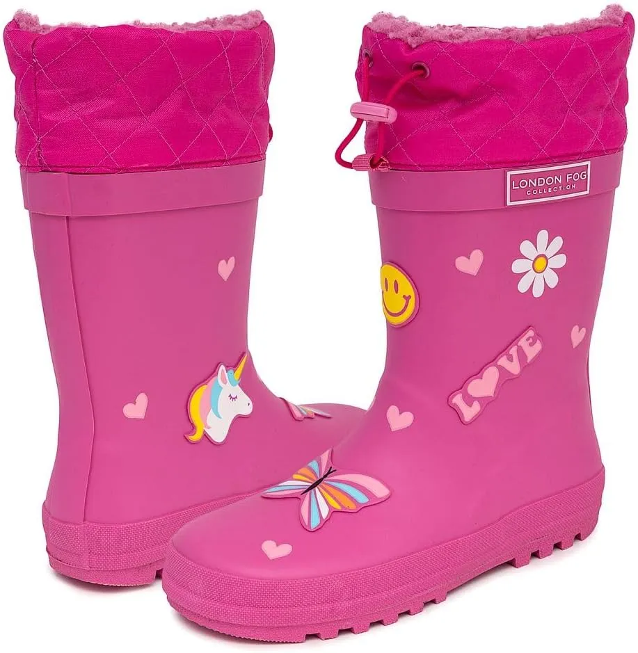 LONDON FOG Toby Boys Girls Snow Boots and Rain Boots - Insulated Winter Waterproof Boys Girls Snow Boots - Little Kid and Big Kid Sizes 11 to 7
