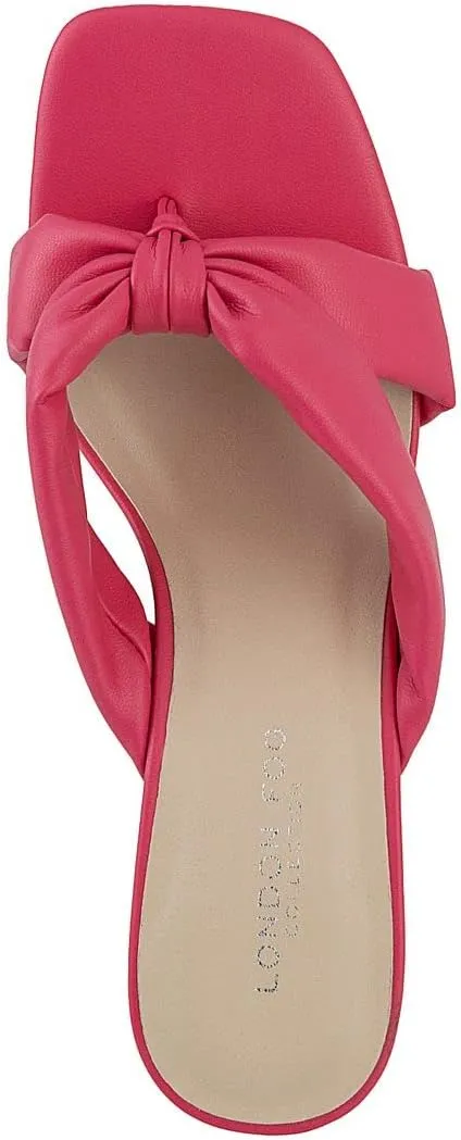 LONDON FOG Womens Louelle Dress Sandal Womens comfort Heeled Sandals
