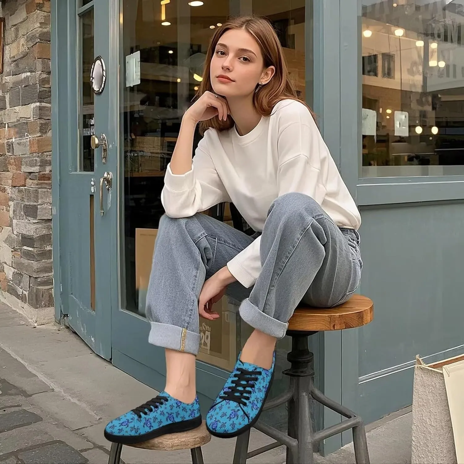 Low-Top Slip Ons Sneakers Canvas Women Black Platform Canvas Shoes Trendy Slip Ons Barefoot Shoes Fit Comfort 5.5-13.5