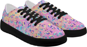 Low-Top Slip Ons Sneakers Canvas Women Black Platform Canvas Shoes Trendy Slip Ons Barefoot Shoes Fit Comfort 5.5-13.5