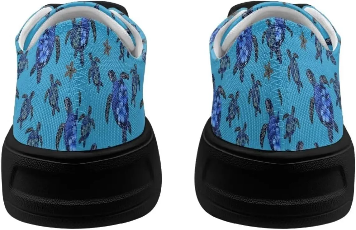 Low-Top Slip Ons Sneakers Canvas Women Black Platform Canvas Shoes Trendy Slip Ons Barefoot Shoes Fit Comfort 5.5-13.5