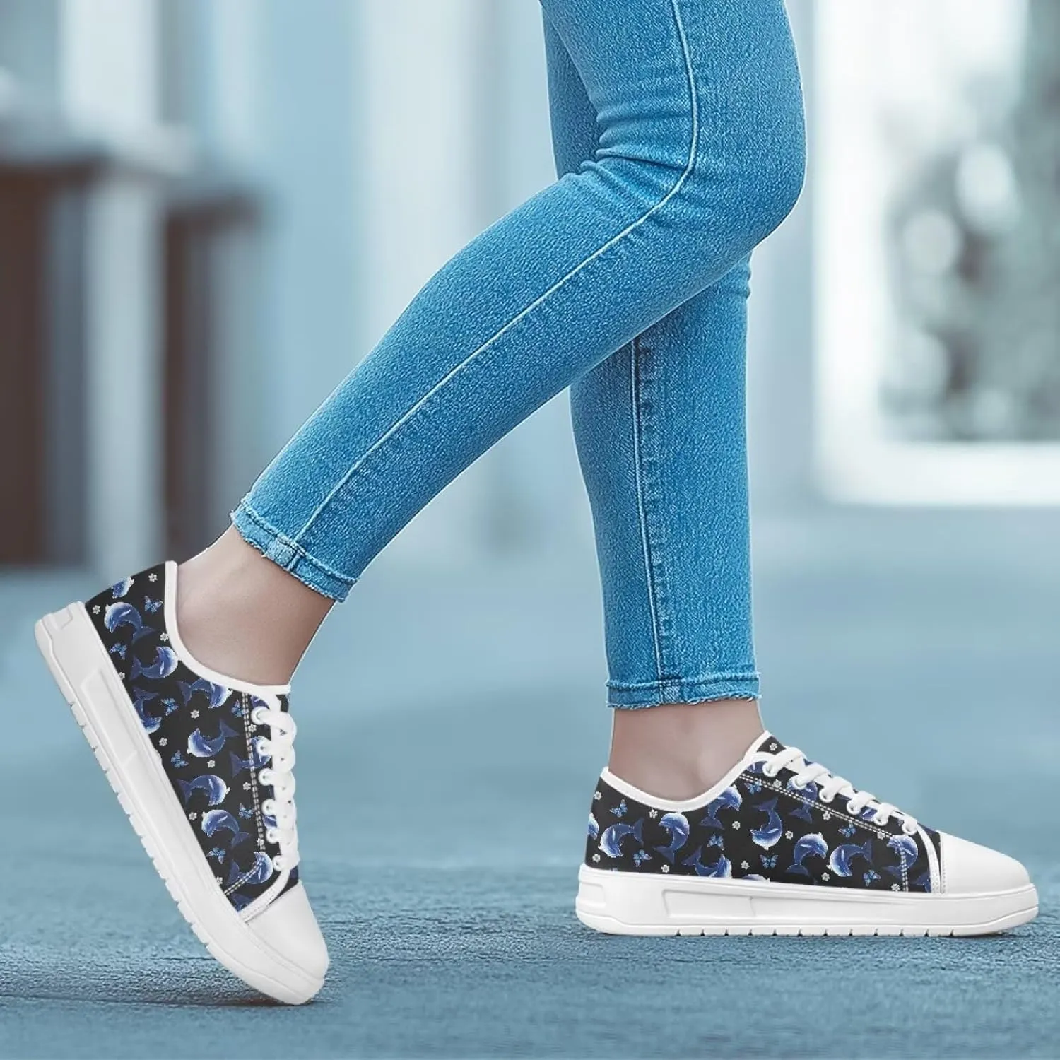 Low Tops Canvas Shoes for Women Girl Classic Lace Up Fashion Sneaker Street Casual Canvas Shoes No Laces 5.5-13.5