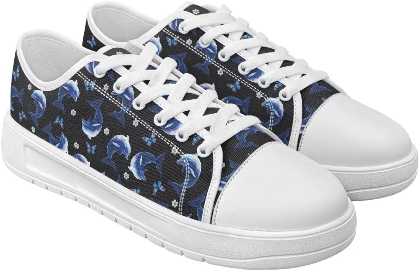 Low Tops Canvas Shoes for Women Girl Classic Lace Up Fashion Sneaker Street Casual Canvas Shoes No Laces 5.5-13.5