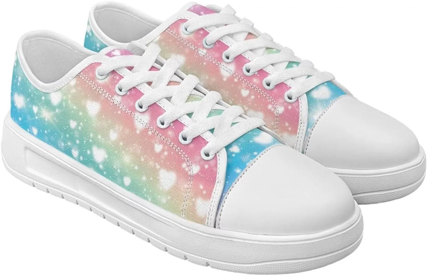 Low Tops Canvas Shoes for Women Girl Classic Lace Up Fashion Sneaker Street Casual Canvas Shoes No Laces 5.5-13.5