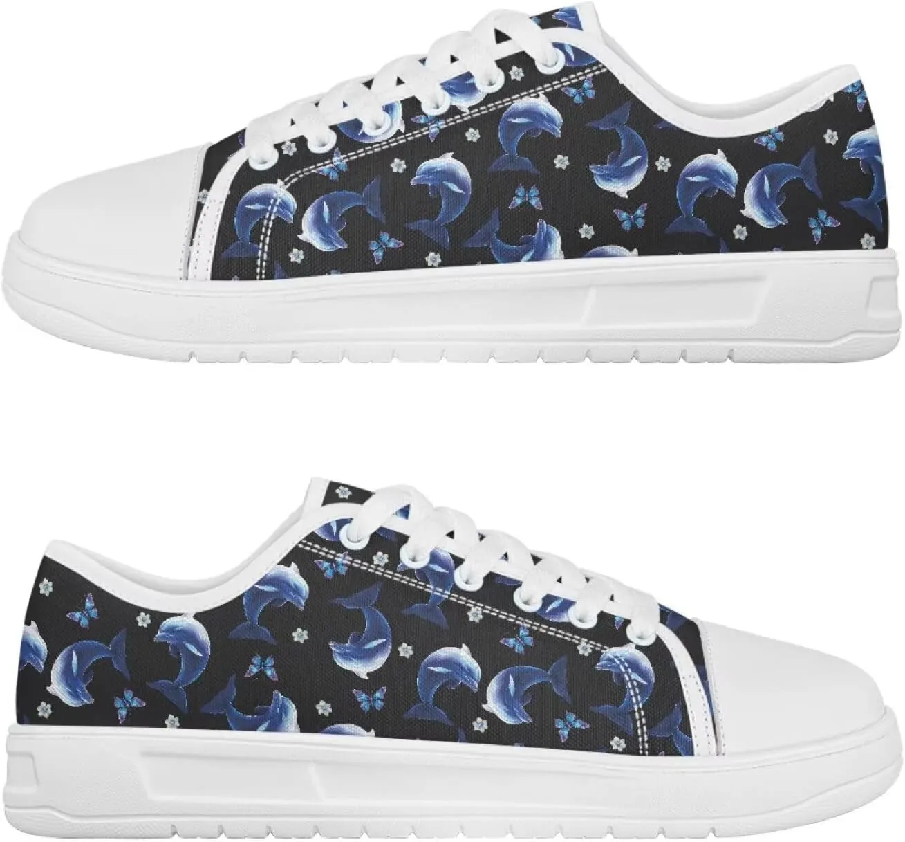 Low Tops Canvas Shoes for Women Girl Classic Lace Up Fashion Sneaker Street Casual Canvas Shoes No Laces 5.5-13.5