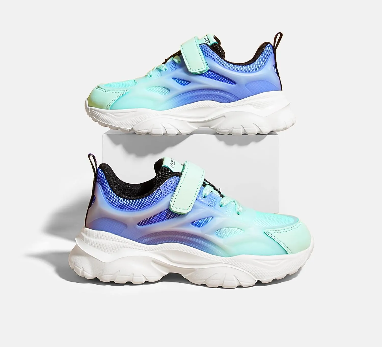 LUCKY STEP Kids Shoes Boys Girls Unisex-Child Running Tennis Shoes School Students Spring and Autumn Hook and Loops Strap Casual Shoes for Toddler/Little Kid/Big Kid