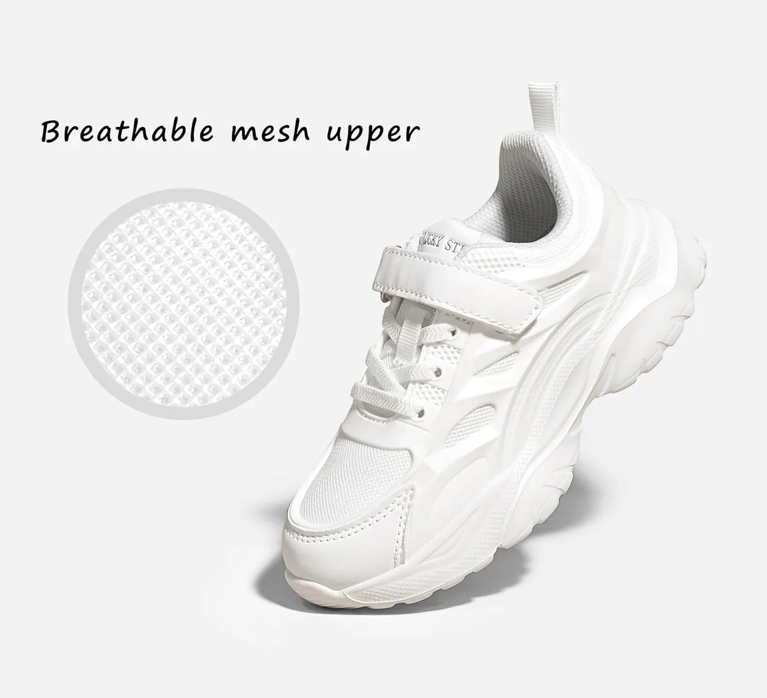 LUCKY STEP Kids Shoes Boys Girls Unisex-Child Running Tennis Shoes School Students Spring and Autumn Hook and Loops Strap Casual Shoes for Toddler/Little Kid/Big Kid
