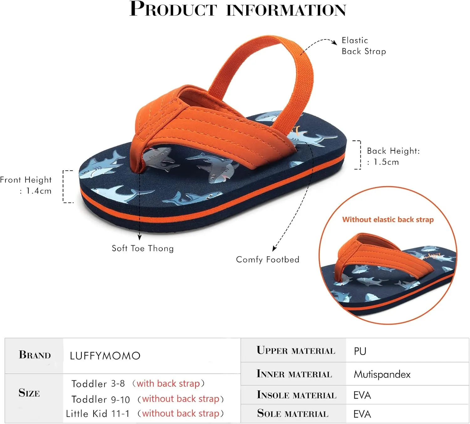 Luffymomo Boys Girls Open-Toe Sandals Summer Beach Water Slides Sandals(Toddler/Little Kid)