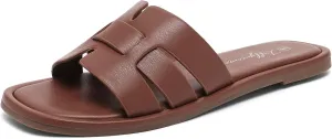Luffymomo Womens Slip on Flat Sandals Comfortable Summer Casual Slides Sandals