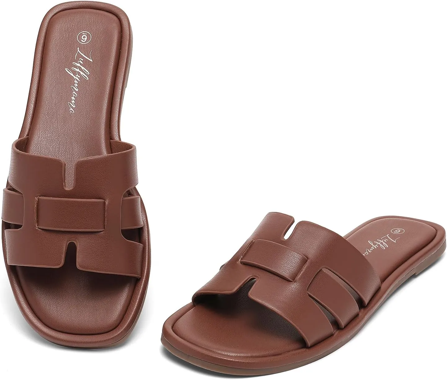 Luffymomo Womens Slip on Flat Sandals Comfortable Summer Casual Slides Sandals