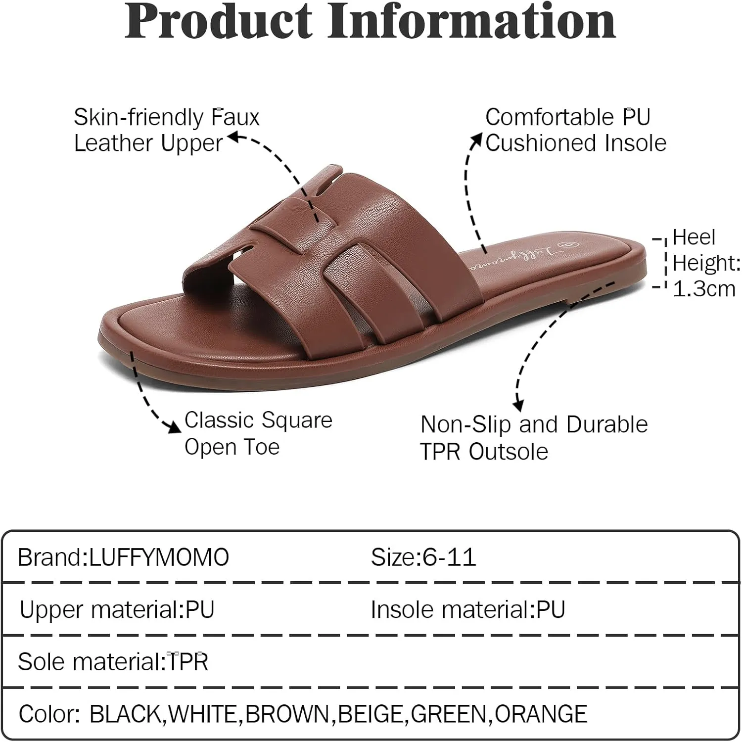 Luffymomo Womens Slip on Flat Sandals Comfortable Summer Casual Slides Sandals