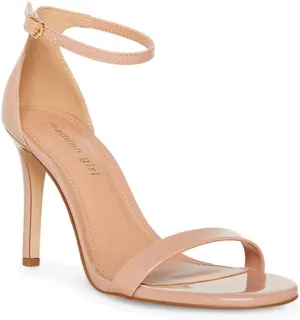 Madden Girl Women's Brazen Heeled Sandal, Dark Nude Patent, 10
