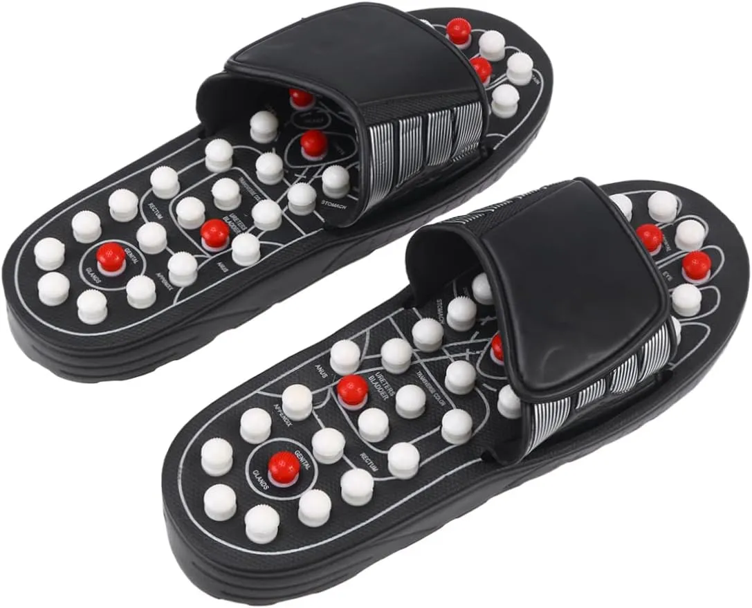 Magnetic Massage Slippers Tai Chi Gossip Foot Massage Shoes for Plantar Relief Portable Foot Health Care Slippers Size 40-41