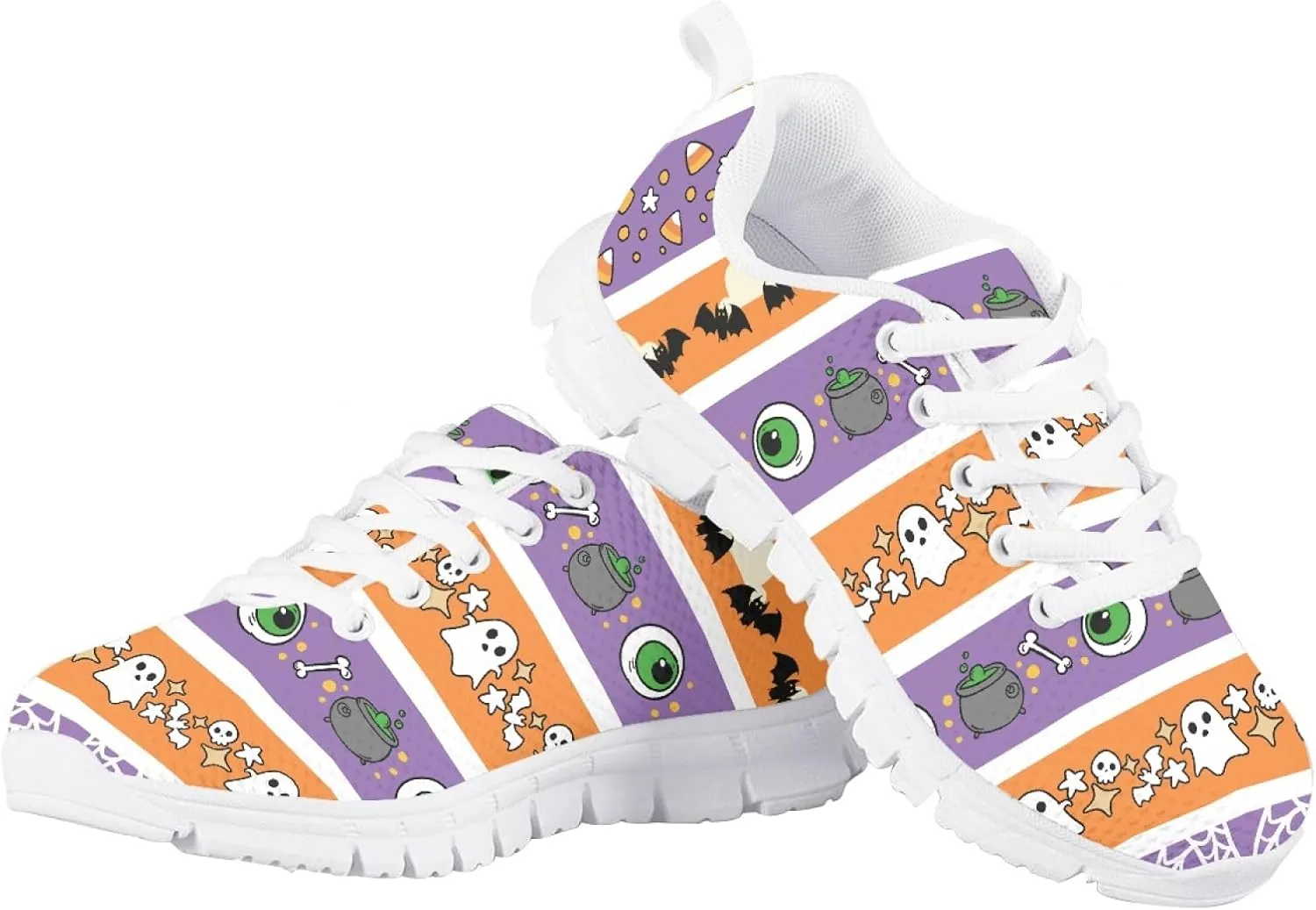 MARSVOVO Sneakers for Kids Girls Flexible Athletic Lightweight Breathable Lace-up First Shoes for Walking Boy Girl Most Comfortable Classic Printed Casual Fashion Non Slip Sport Girl Running Shoes