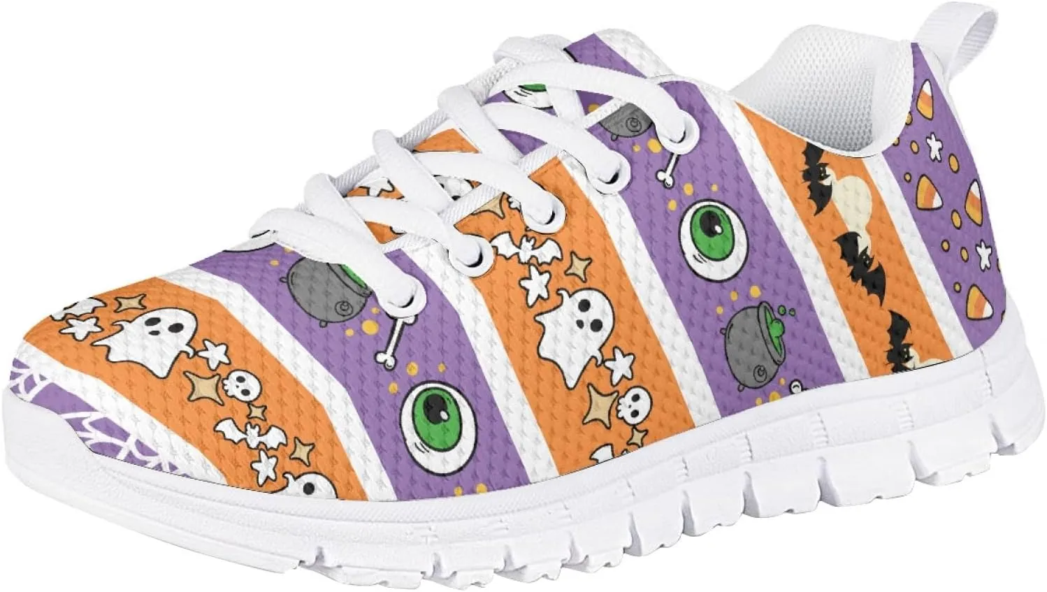 MARSVOVO Sneakers for Kids Girls Flexible Athletic Lightweight Breathable Lace-up First Shoes for Walking Boy Girl Most Comfortable Classic Printed Casual Fashion Non Slip Sport Girl Running Shoes