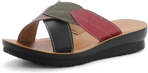 Maylrvjv Women's Sandals Summer Beach Platform Wedge Sandals Simple Comfortable Daily Commuting Work Slides Sandal