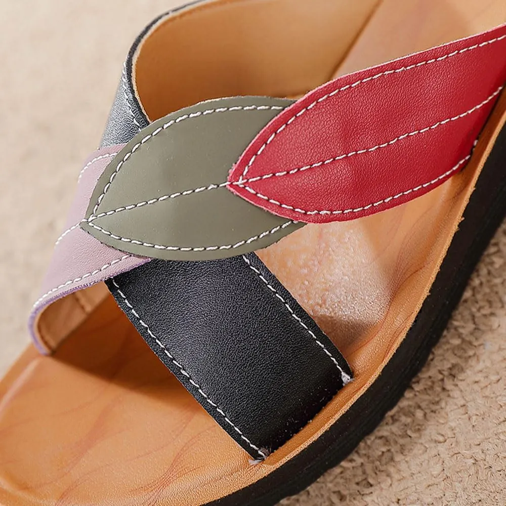 Maylrvjv Women's Sandals Summer Beach Platform Wedge Sandals Simple Comfortable Daily Commuting Work Slides Sandal