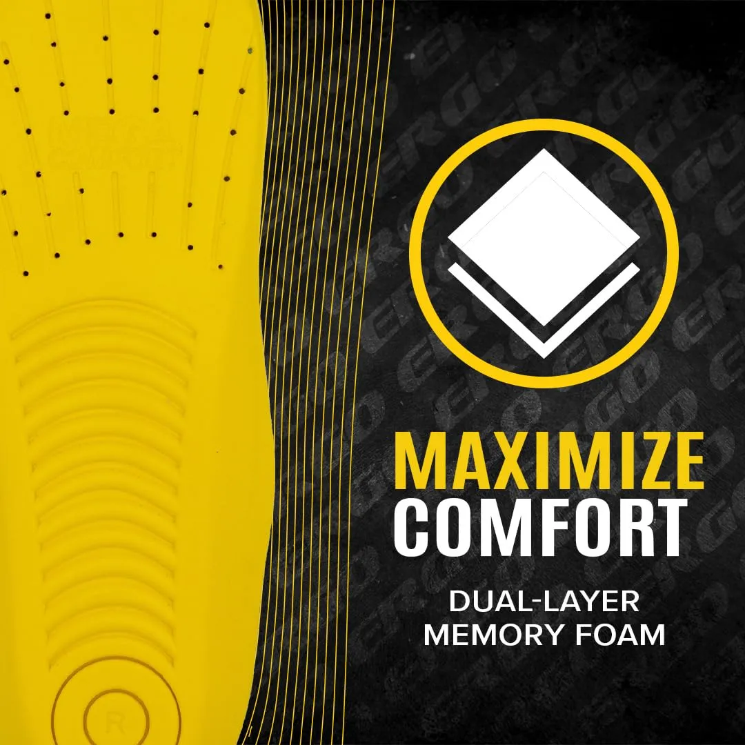 MEGAComfort Thermal Insoles for Men & Women - Anti-Fatigue Memory Foam for Winter Work - Fits Work Boots & Safety Shoes