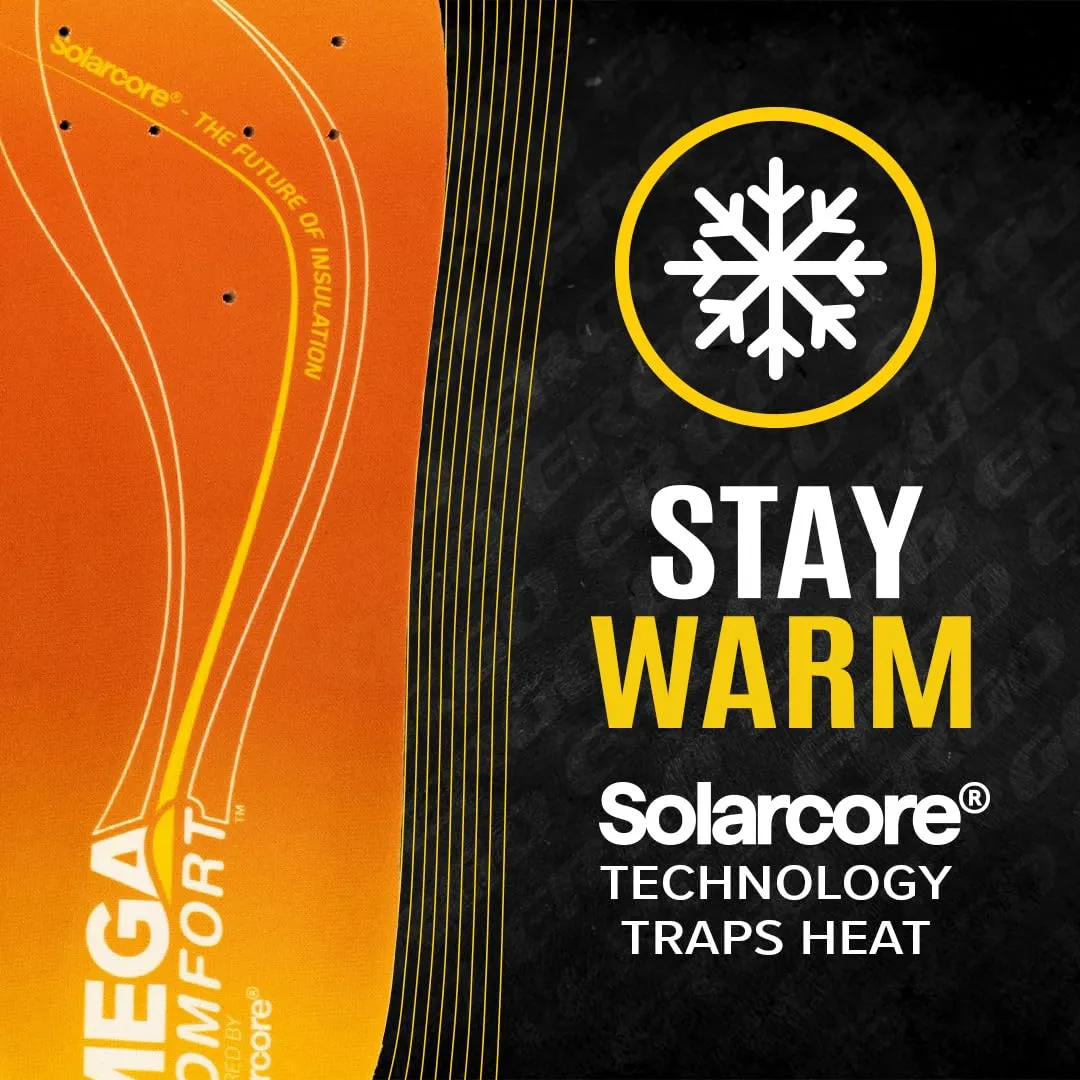 MEGAComfort Thermal Insoles for Men & Women - Anti-Fatigue Memory Foam for Winter Work - Fits Work Boots & Safety Shoes