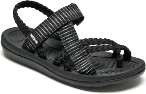 MEGNYA Comfortable Womens Hiking Sandals, Flip Flop Walking Sandals with Arch Support, Athletic Sandals with Hook and Loop Straps for Beach Vacation Adventure