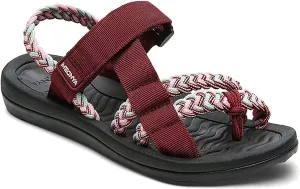MEGNYA Hiking Sandals for Womens, Comfortable Walking Flip Flop Sandals with Arch Support, Athletic Sandals with Hook and Loop Straps for Beach Vacation Adventure