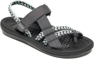 MEGNYA Hiking Sandals for Womens, Comfortable Walking Flip Flop Sandals with Arch Support, Athletic Sandals with Hook and Loop Straps for Beach Vacation Adventure