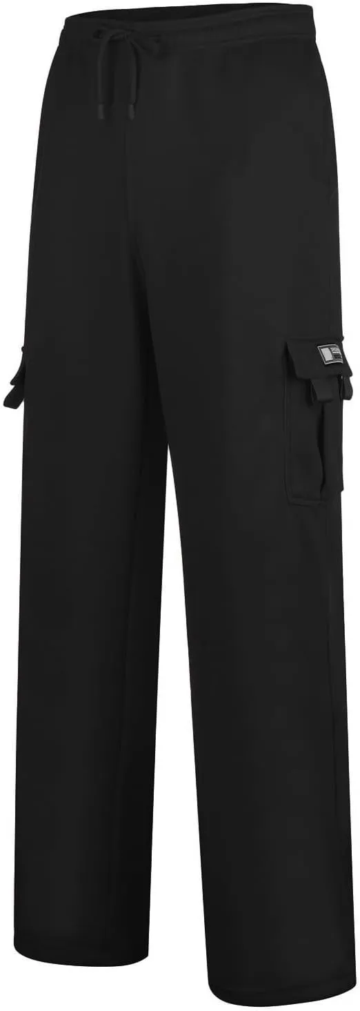 Men Pants Casual Plus Size Jogger Work Wear Sweatpants Loose Fit Elasticated Stretch Waist Cargo Pant