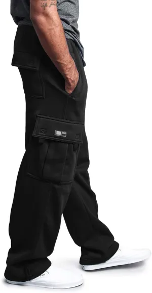 Men Pants Casual Plus Size Jogger Work Wear Sweatpants Loose Fit Elasticated Stretch Waist Cargo Pant