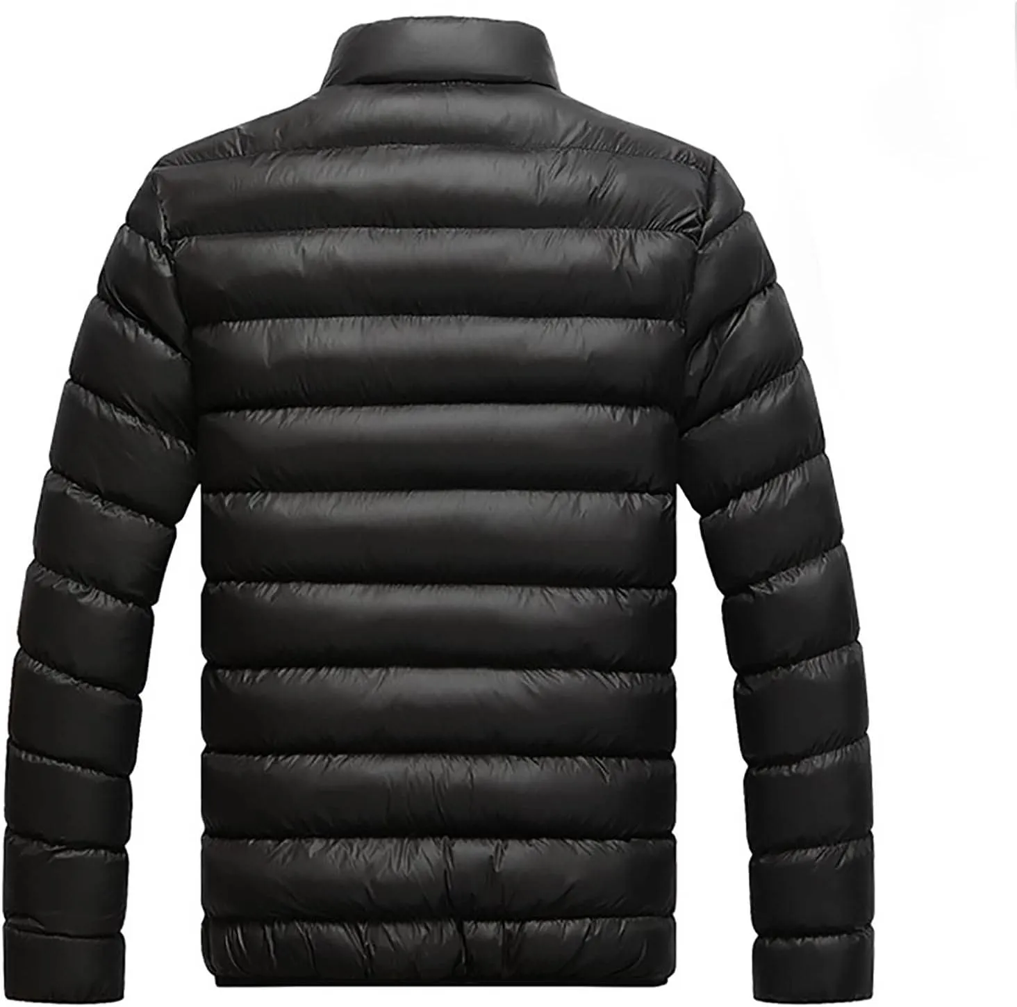 Men Winter Jackets Warm Down Jacket Full Zip Puffer Jacket Quilted Insulated Jacket Warm Puffy Jackets