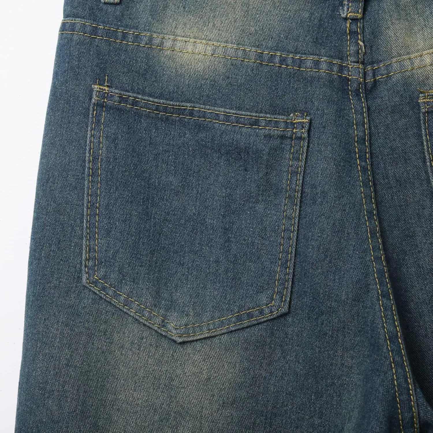 Men Y2K Vintage Baggy Jean Shorts Summer Casual Hip Hop Mid Loose Denim Shorts Trendy Outfits
