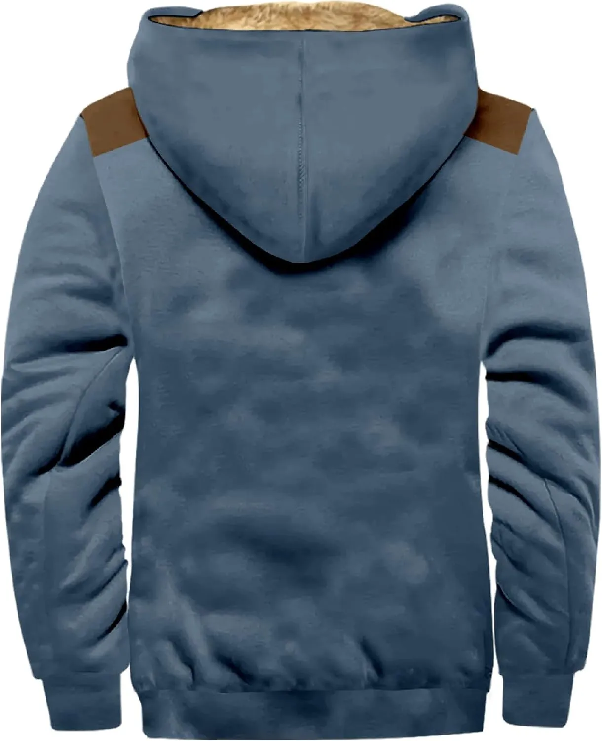 Men's Active Hoodies Jacket 2025 Winter Warm Thick Zip Big and Tall Warm Trucker Pullover with Hooded Coats Outwear