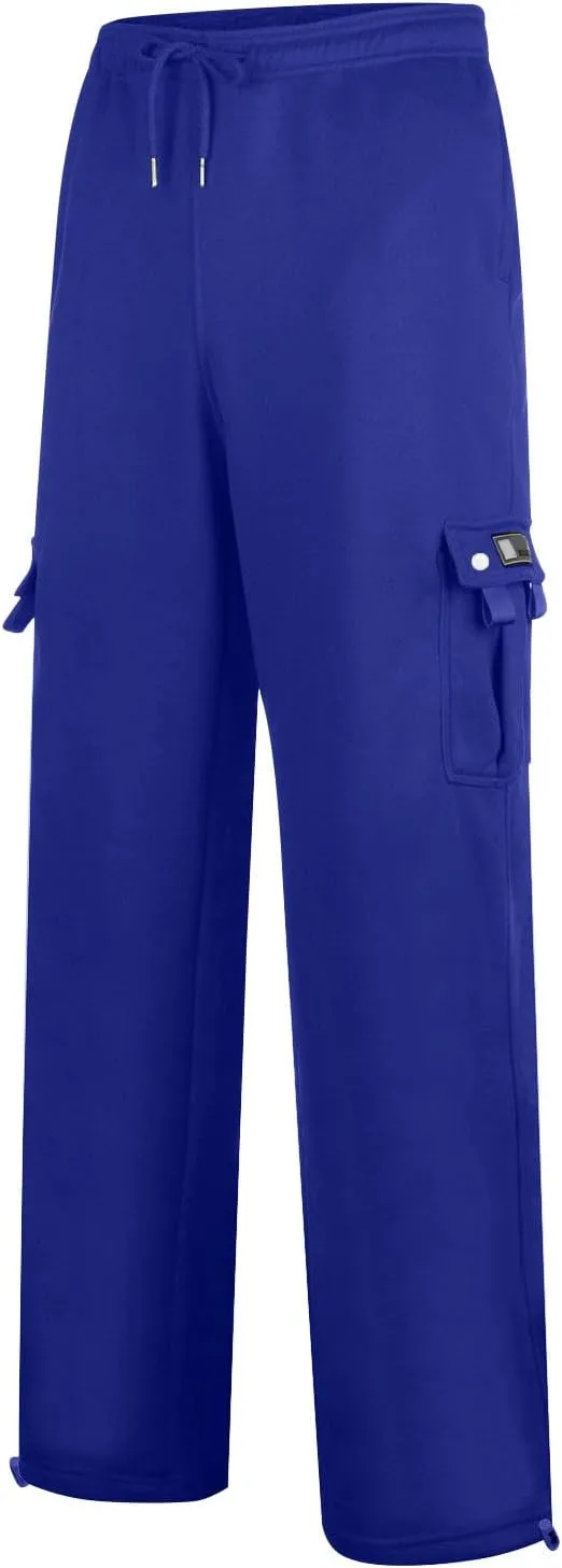 Mens Cargo Sweatpants Athletic Straight Jogger Pant Big and Tall Baggy Tactical Workout Trouser Hiking Pants