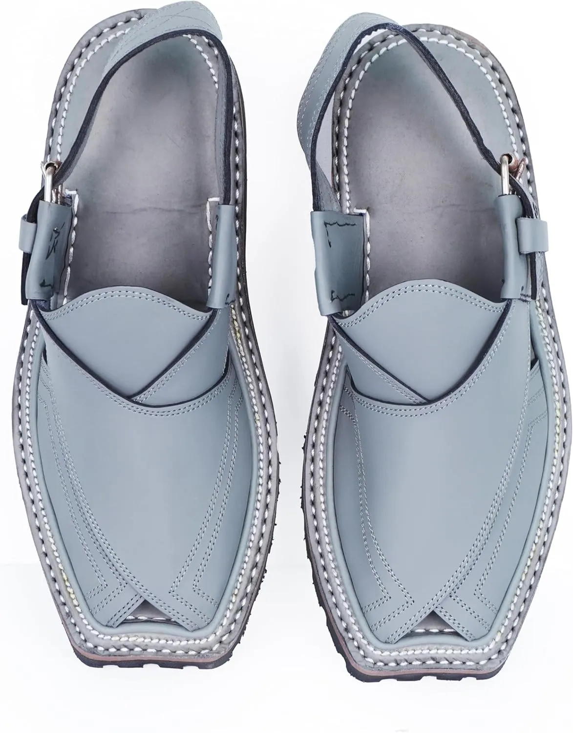 Mens Casual Outdoor Brown Sandals - Summer Slippers 100% Genuine Leather Sandles - Comfortable Walking Traveling Shoes
