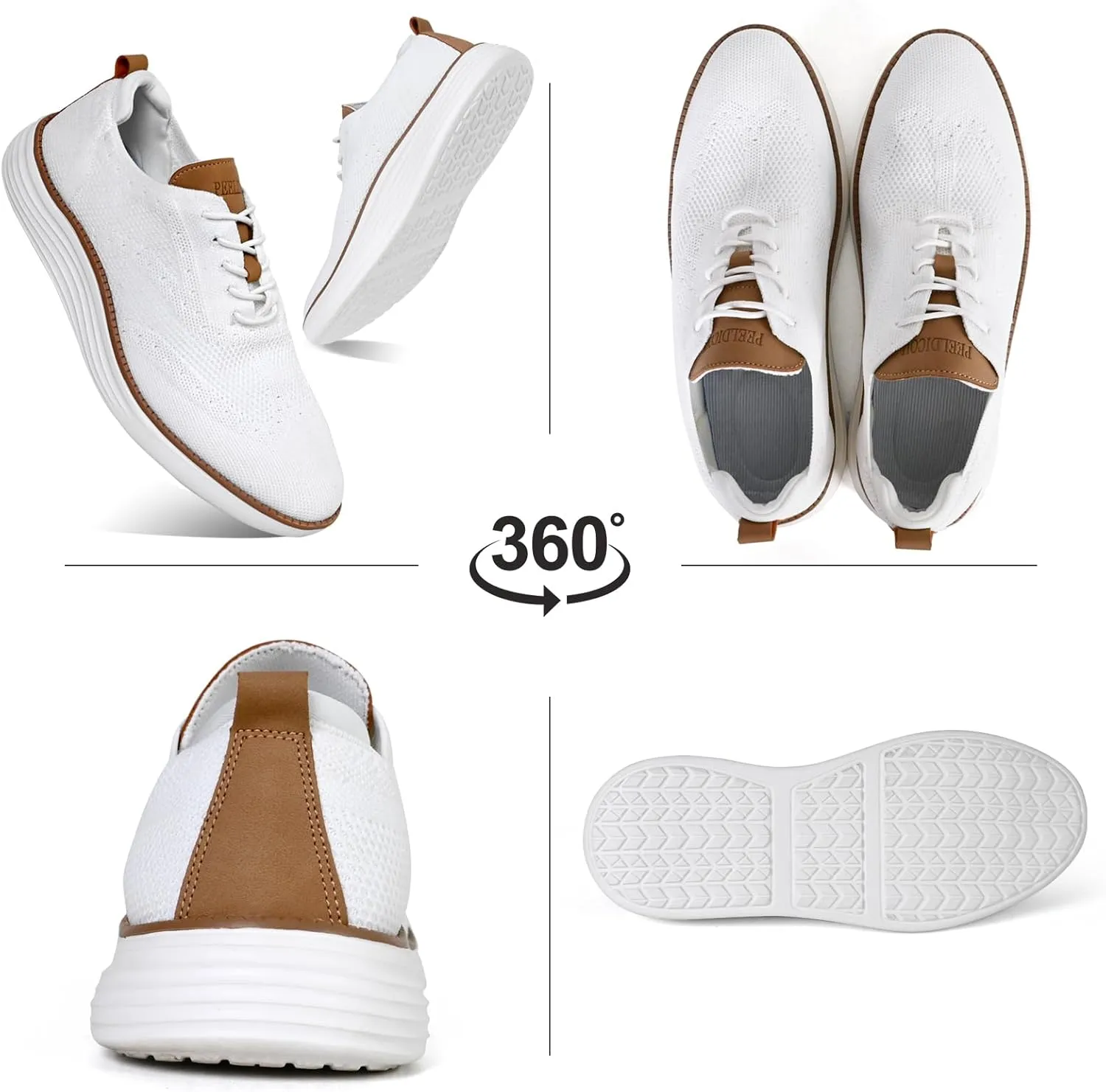 Men's Casual Shoes Men's Dress Shoes Business Breathable Lightweight Oxford Shoes Fashion Sneakers Comfortable Arch Support Walking Shoes