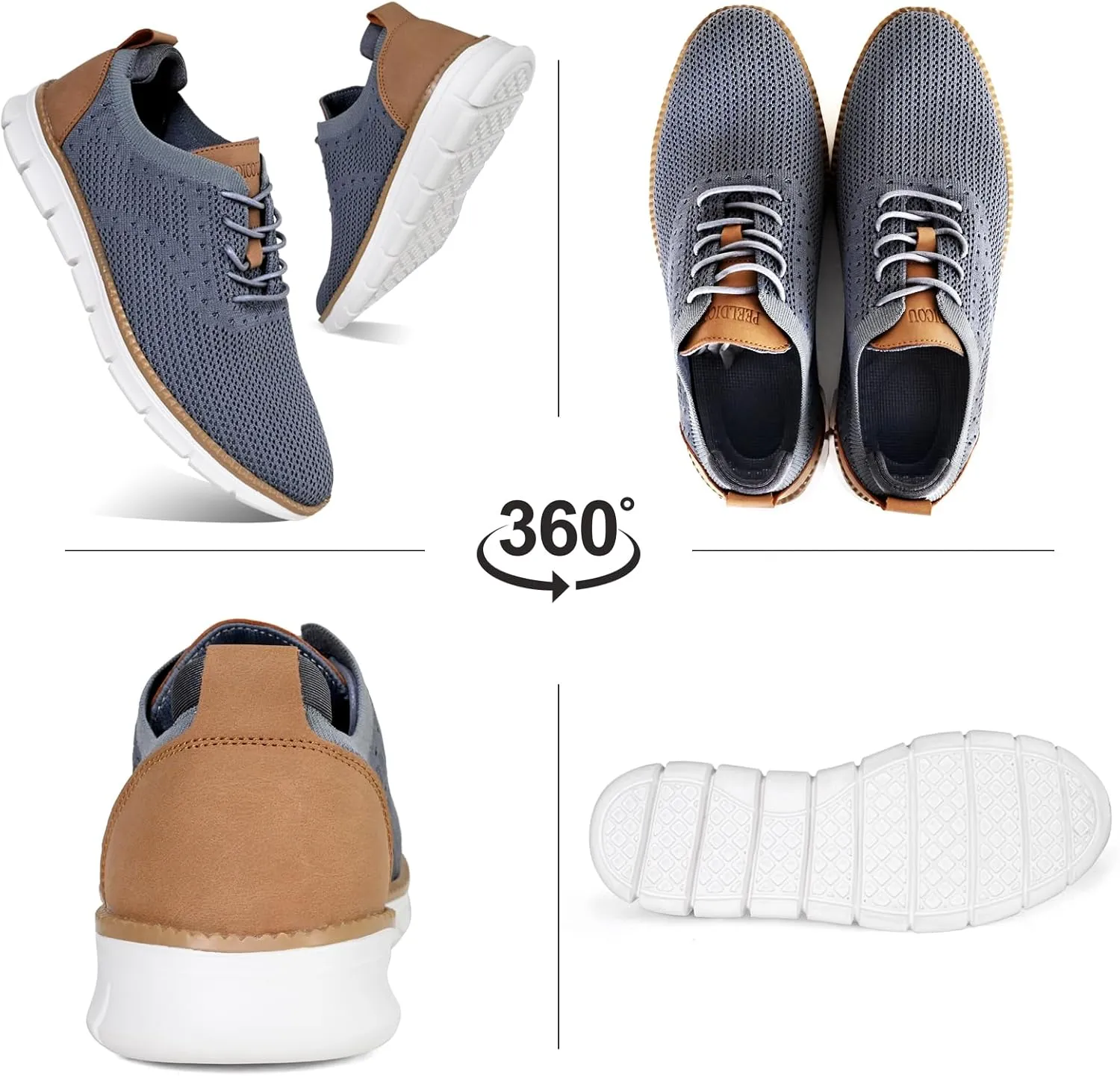 Men's Casual Shoes Men's Dress Shoes Business Breathable Lightweight Oxford Shoes Fashion Sneakers Comfortable Arch Support Walking Shoes