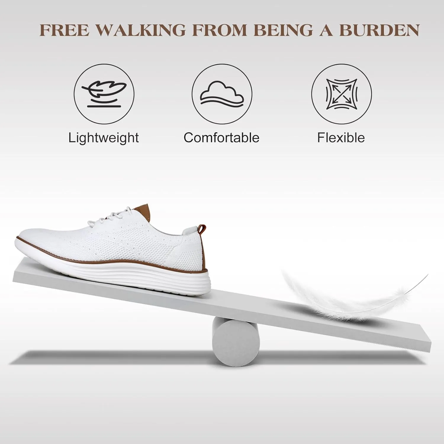 Men's Casual Shoes Men's Dress Shoes Business Breathable Lightweight Oxford Shoes Fashion Sneakers Comfortable Arch Support Walking Shoes