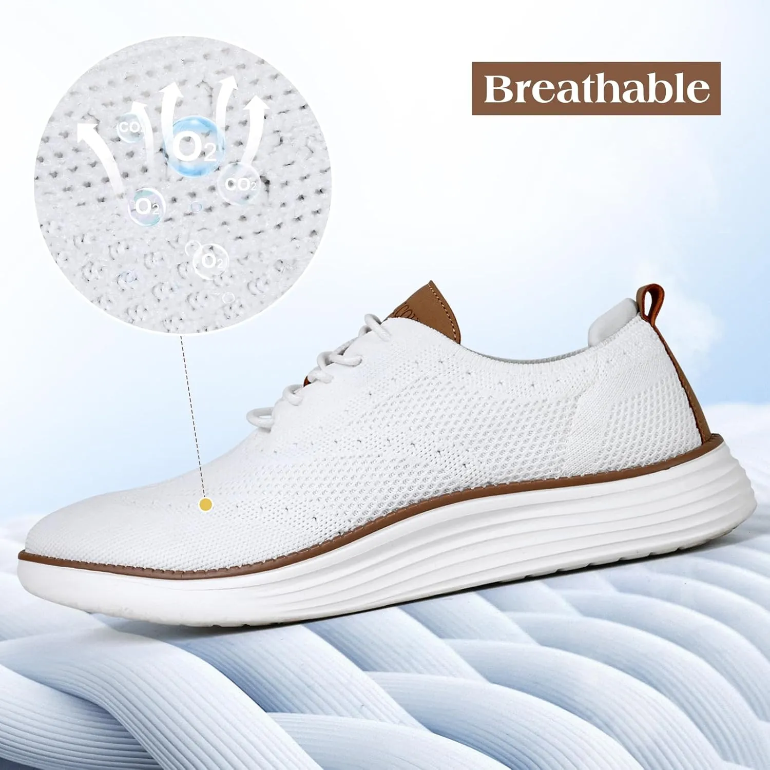 Men's Casual Shoes Men's Dress Shoes Business Breathable Lightweight Oxford Shoes Fashion Sneakers Comfortable Arch Support Walking Shoes
