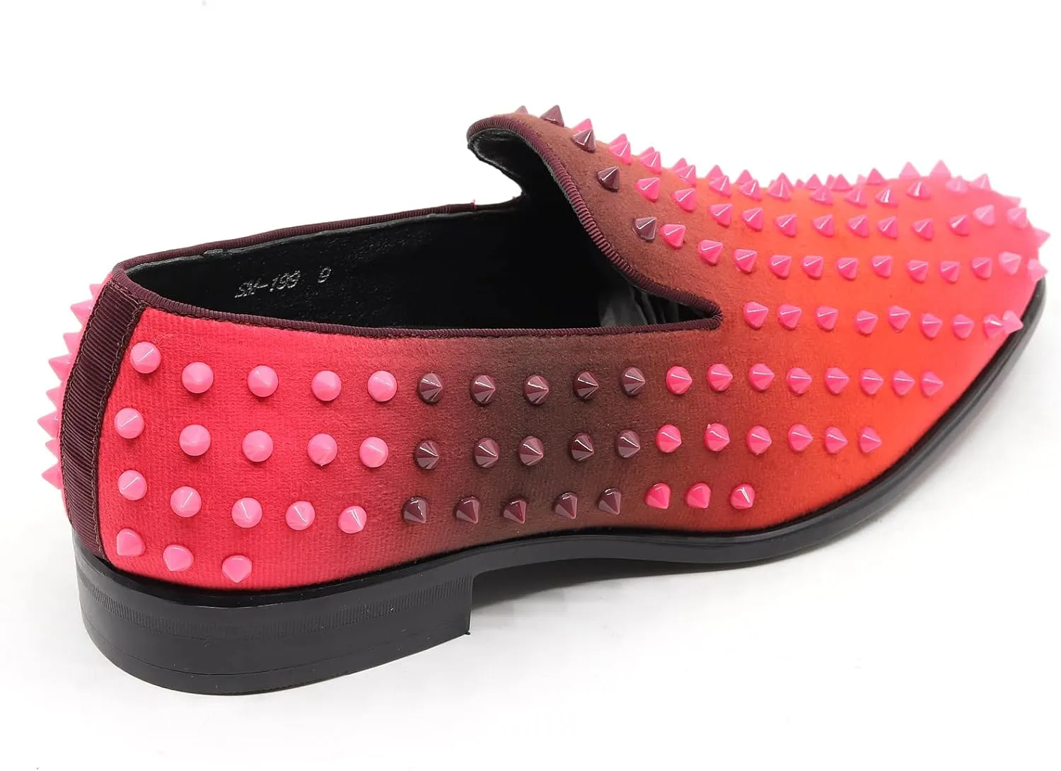 Men's Fashion Smoking Gradient Spike Dress Tuxedo Loafers Slip On Shoes SM-199