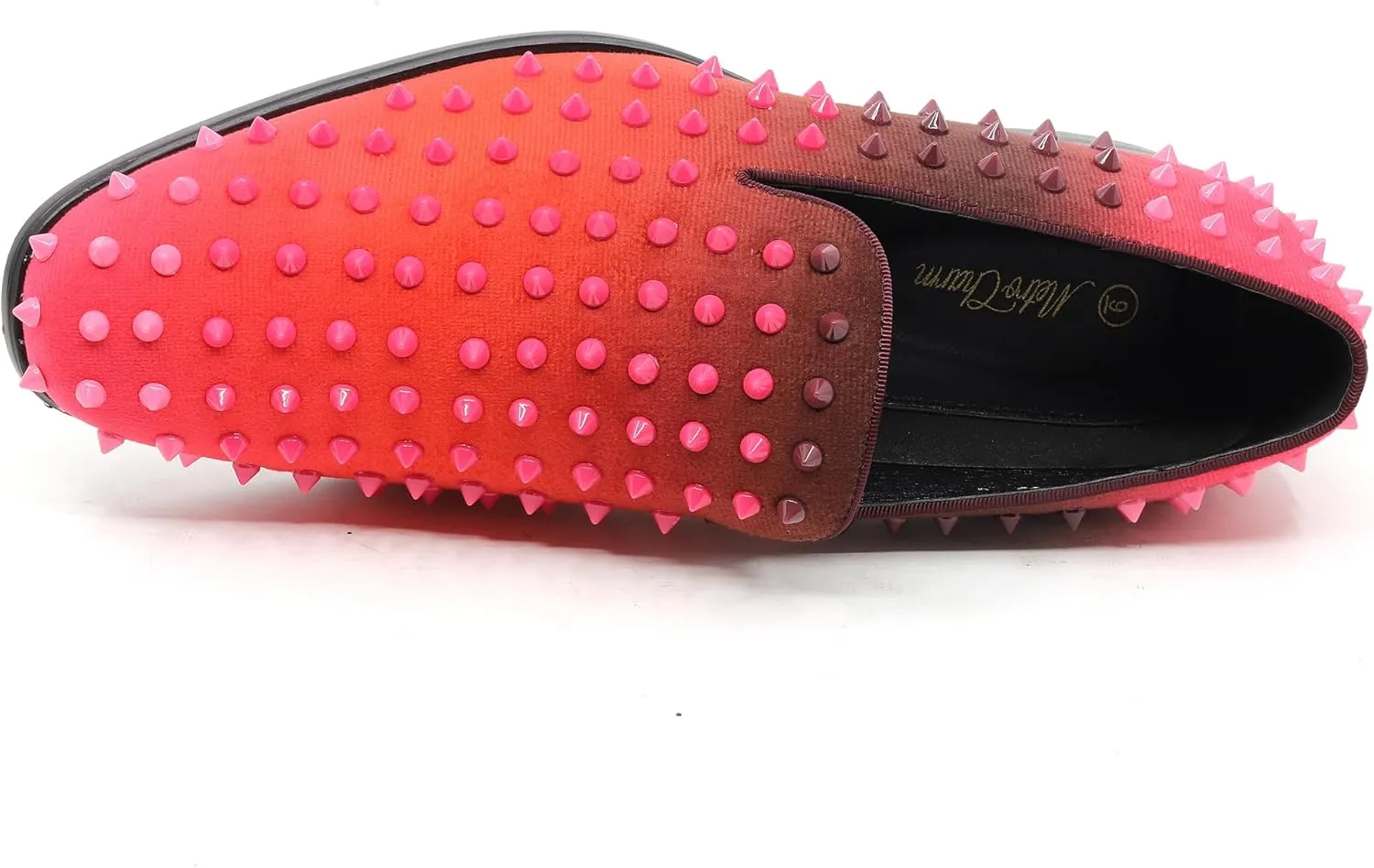 Men's Fashion Smoking Gradient Spike Dress Tuxedo Loafers Slip On Shoes SM-199