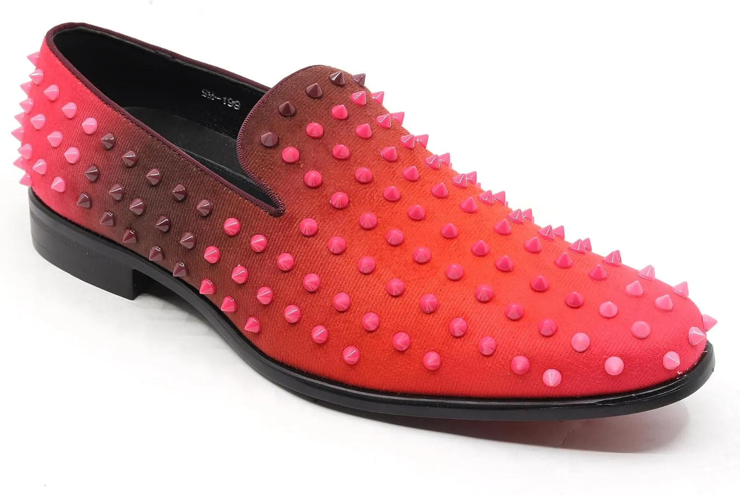 Men's Fashion Smoking Gradient Spike Dress Tuxedo Loafers Slip On Shoes SM-199