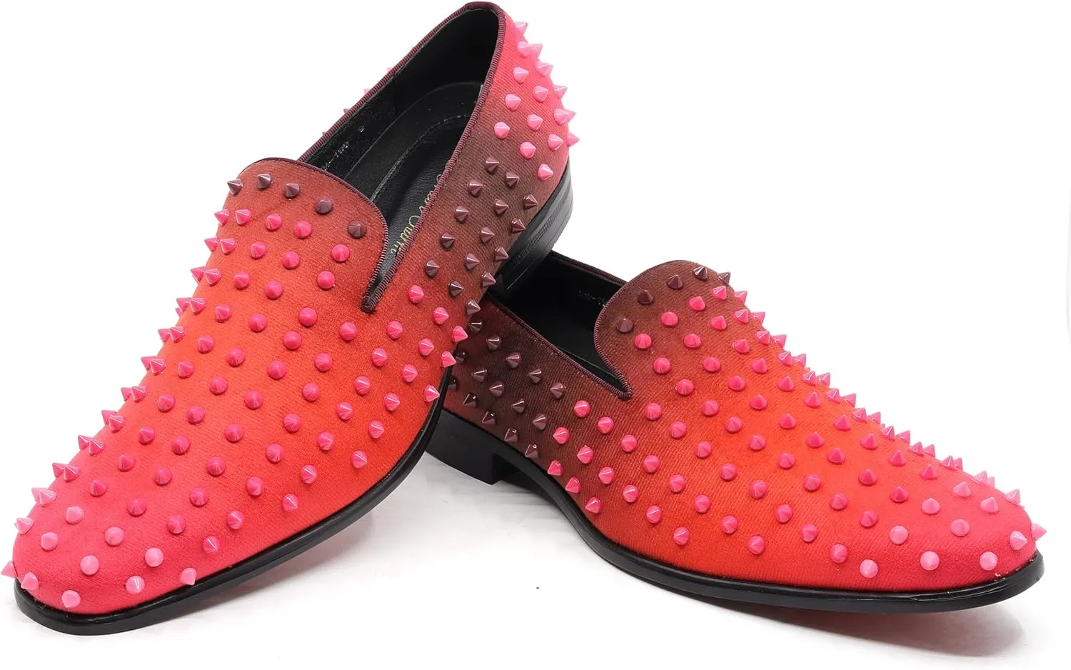 Men's Fashion Smoking Gradient Spike Dress Tuxedo Loafers Slip On Shoes SM-199